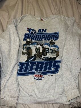 Tennessee Titans AFC Champions Sweatshirt - Blue/White